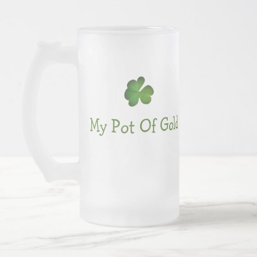 Mijn pot met gouden St. Patrick's Day Beer Mok (Links)