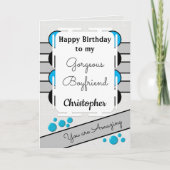 Mijn prachtige Boyvriend blauw houdt van je verjaa Kaart (Voorkant)