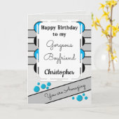 Mijn prachtige Boyvriend blauw houdt van je verjaa Kaart (Gele Bloem)