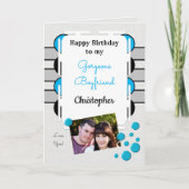 Mijn prachtige Boyvriend blauwe fotoverjaardag Kaart (Voorkant)