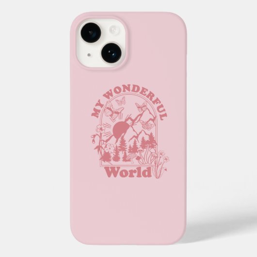 Mijn prachtige World Retro Flowers Case-Mate iPhone Case (Achterkant)