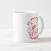 Mijn prachtige World Retro Flowers Grote Koffiekop (Voorkant rechts)