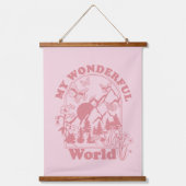 Mijn prachtige World Retro Flowers Hangend Wandkleed (Voorkant)