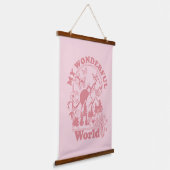 Mijn prachtige World Retro Flowers Hangend Wandkleed (Gebogen)