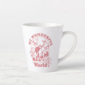 Mijn prachtige World Retro Flowers Latte Mok (Rechts)