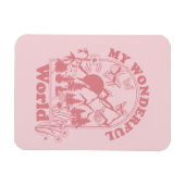 Mijn prachtige World Retro Flowers Magneet (Horizontaal)