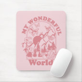 Mijn prachtige World Retro Flowers Muismat (Met muis)