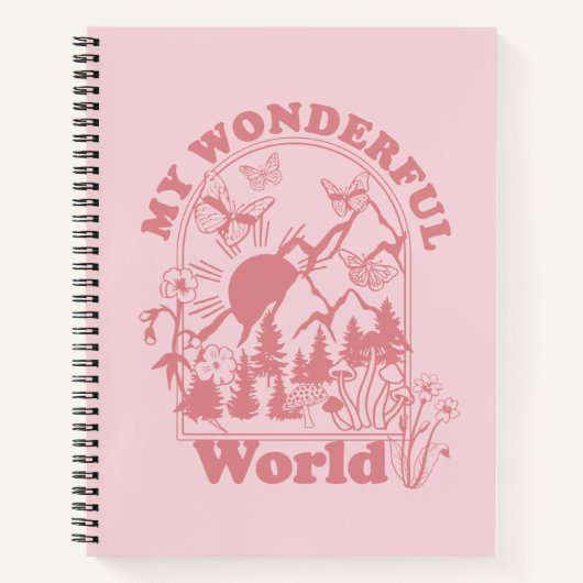Mijn prachtige World Retro Flowers Notitieboek (Voorkant)