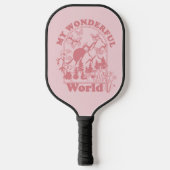 Mijn prachtige World Retro Flowers Pickleball Paddle (Voorkant)