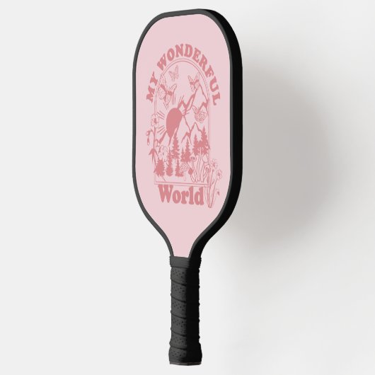 Mijn prachtige World Retro Flowers Pickleball Paddle (Links)