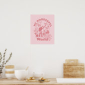 Mijn prachtige World Retro Flowers Poster (Keuken)