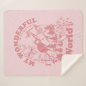 Mijn prachtige World Retro Flowers Sherpa Deken (Voorkant (horizontaal))