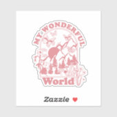 Mijn prachtige World Retro Flowers Sticker (Vel)