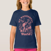 Mijn prachtige World Retro Flowers T-shirt (Voorkant)