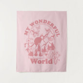 Mijn prachtige World Retro Flowers Wandkleed (Voorkant)