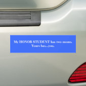 Mijn PRACHTLEERLING heeft twee moeders. Bumpersticker (Op auto)