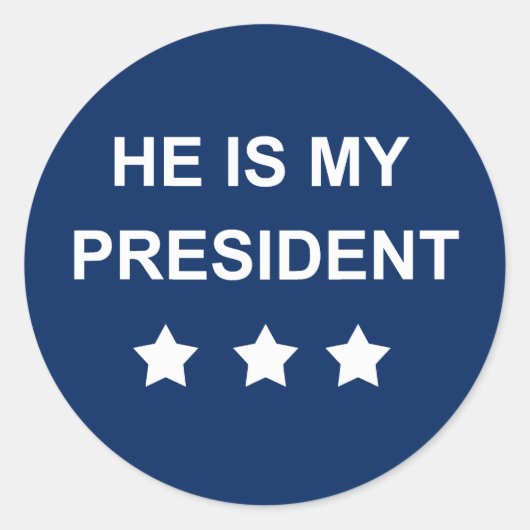 Mijn president ronde sticker (Voorkant)