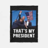 Mijn President Trump 2024 Fleece Deken (Voorkant)