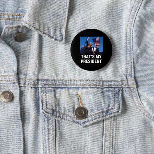 Mijn President Trump 2024 Ronde Button 5,7 Cm (In situ)