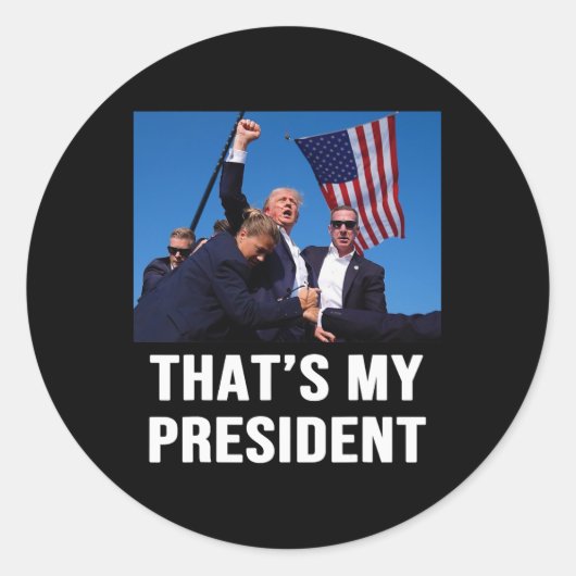 Mijn President Trump 2024 Ronde Sticker (Voorkant)