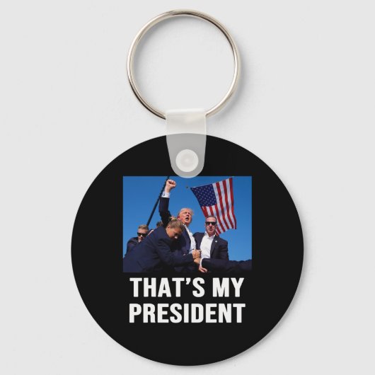 Mijn President Trump 2024 Sleutelhanger (Voorkant)