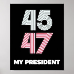 Mijn President Trump 45 47 Inauguratiedag 2025 Vin Poster