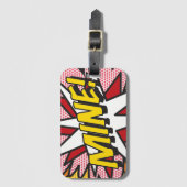 Mijn Pret Retro Stripboek Pop Art Bagagelabel (Voorkant (verticaal))