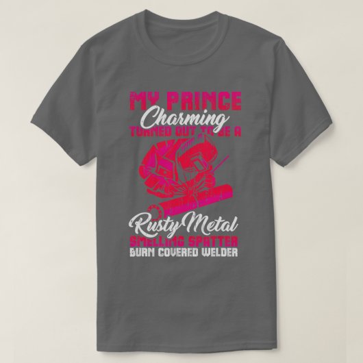 Mijn Prins Charming is een verzorger van de begraf T-shirt (Design voorkant)