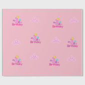 Mijn prinses 1 verjaardag cadeaupapier (Vlak)