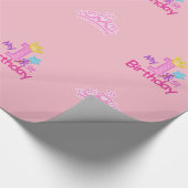 Mijn prinses 1 verjaardag cadeaupapier (Hoek)