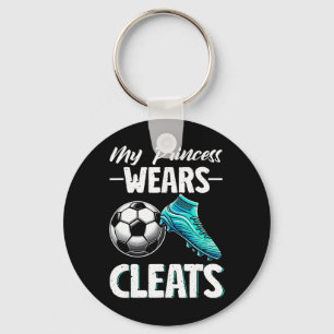 Mijn prinses draagt cleats voetbal seizoen voetbal sleutelhanger