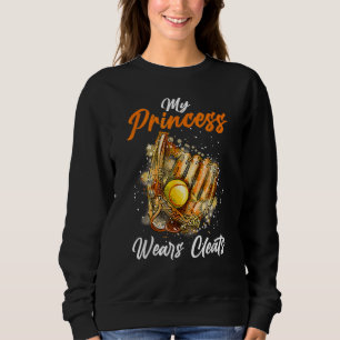 Mijn prinses draagt kleren softbal speler moeders  trui