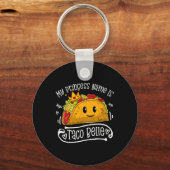 Mijn prinses heet Taco Belle Funny Pun Cinco de Sleutelhanger (Voorkant)
