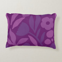 Mijn prinses houdt van Paarse, vrolijke grote bloe Accent Kussen