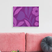 Mijn prinses houdt van Paarse, vrolijke grote bloe Canvas Afdruk (Insitu (Woonkamer))