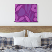 Mijn prinses houdt van Paarse, vrolijke grote bloe Canvas Afdruk (Insitu (Slaapkamer))