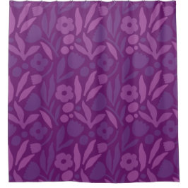 Mijn prinses houdt van Paarse, vrolijke grote bloe Douchegordijn