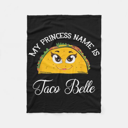 Mijn prinses naam is Taco Belle - Funny Pun Cinco Fleece Deken (Voorkant)