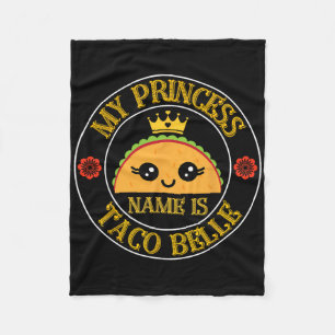 Mijn prinsessennaam is Taco Belle Funny Cinco De M Fleece Deken