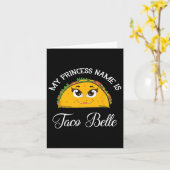 Mijn prinsessennaam is Taco Belle - Grappige Pun C Kaart (Gele Bloem)