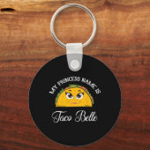 Mijn prinsessennaam is Taco Belle - Grappige Pun C Sleutelhanger (Voorkant)