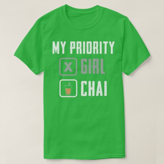 Mijn prioritaire chai t-shirt (Design voorkant)