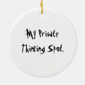 Mijn privé denkkende pot. keramisch ornament (Achterkant)