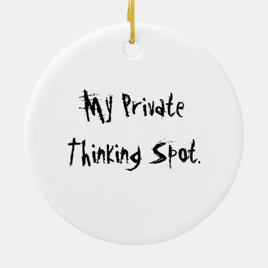 Mijn privé denkkende pot. keramisch ornament (Achterkant)