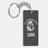 Mijn Pronouns Zijn USA Sleutelhanger (Voorkant Links)