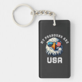 Mijn Pronouns Zijn USA Sleutelhanger