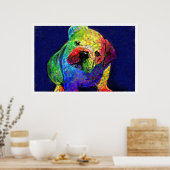 mijn psychedelische bulldog poster (Keuken)
