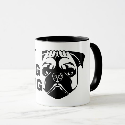 Mijn Pug Coffee Mok (Voorkant rechts)