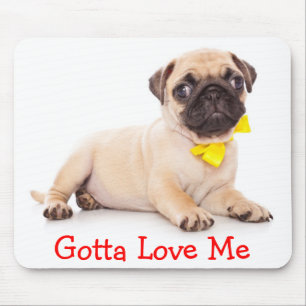 Mijn Pug-hondje met strik muismatje is echt te gek Muismat