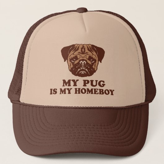 Mijn pug is mijn Homeboy Trucker Pet (Voorkant)